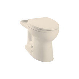 Elongated Toilet Bowl with SanaGloss Ceramic Glaze - Seat Not Included in Bone