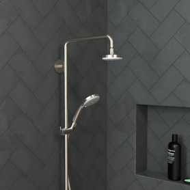 Croma 100 Handshower E 3-Jet, 2.5 Gpm in Brushed Nickel