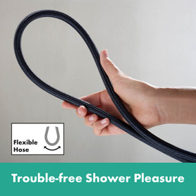 Designflex Textile Handshower Hose, 63" in Matte Black