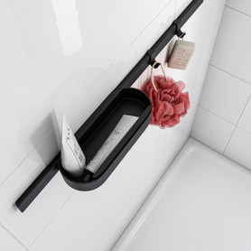 Wallstoris Towel Hook- Wide in Matte Black