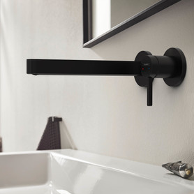 Finoris Wall-Mounted Single-Handle Faucet Trim, 1.2 Gpm in Matte Black