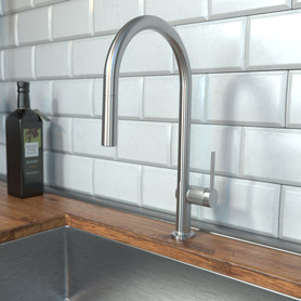Talis N Higharc Kitchen Faucet, O-Style 2-Spray Pull-Down, 1.5 Gpm in Stainless Steel Optic