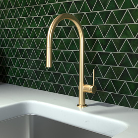 Talis N Higharc Kitchen Faucet, O-Style, 2-Spray Pull-Down, 1.75 Gpm in Brushed Gold Optic