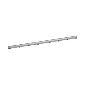 Raindrain Match Trim Zero/ Tile 59 1/8" With Height Adjustable Frame in Brushed Stainless Steel