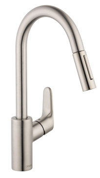 Focus Higharc Kitchen Faucet, 2-Spray Pull-Down, 1.5 Gpm in Stainless Steel Optic