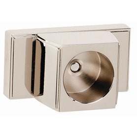 Modern Shower Rod Brackets 2-1/2-in in Satin Nickel