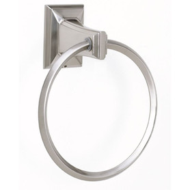 Towel Ring Transitional 6-in in Satin Nickel