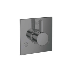 Ecostat Diverter Trim Square Trio/Quattro in Brushed Black Chrome