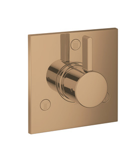 Ecostat Diverter Trim Square Trio/Quattro in Brushed Bronze