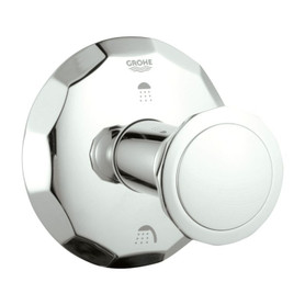 3-Port Diverter Trim with Round Handle in Chrome