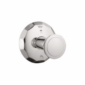 3-Port Diverter Trim with Round Handle in Brushed Nickel