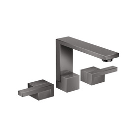 Edge Widespread Faucet 130 - Diamond Cut, 1.2 Gpm in Polished Black Chrome