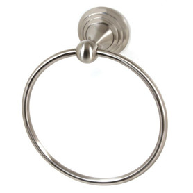 Towel Ring Traditional 7-in in Satin Nickel