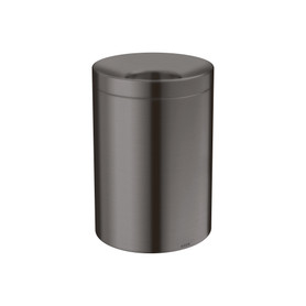 Universal Circular Waste Bin in Brushed Black Chrome