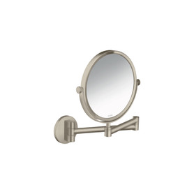 Universal Circular Shaving Mirror in Brushed Nickel