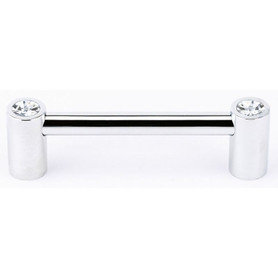 Contemporary Crystal C715-35-PC Crystal Pull Modern in Polished Chrome