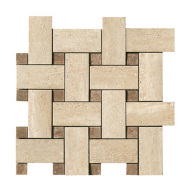 Matte Mosaic Weave Floor and Wall Tile 12X12 Cream (1 Piece)