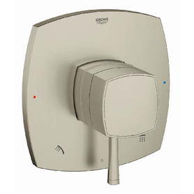 Dual Function Pressure Balance Valve Trim with Control Module in Brushed Nickel