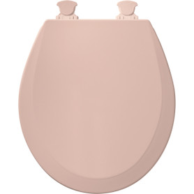 Wood Round Toilet Seat in Venetian Pink