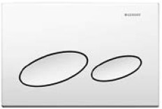 Dual-Flush Actuator Plate from the Kappa 20 Series in Alpine White