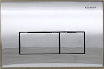 Dual-Flush Actuator Plate from the Kappa 50 Series in Polished Chrome