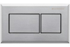 Wall Mounted Dual Flush Actuator Plate for Concealed Tank in Brushed Chrome