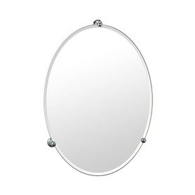 1565 Large Oval Mirror in Chrome