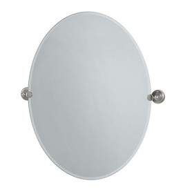 4339LG Large Oval Mirror in Satin Nickel
