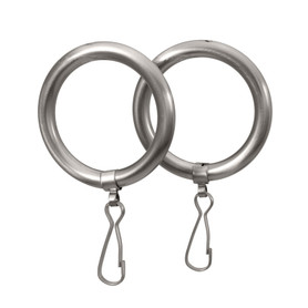 Shower Curtain Rings, Sold as Pair in Satin Nickel