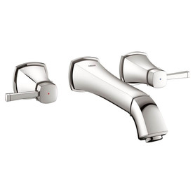 3-Hole 2-Handle Wall Mount Basin Mixer in Chrome