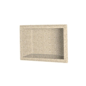 4.125-in D x 7.5-in W x 10.75-in H Solid Surface Soap Dish in Bermuda Sand