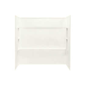 28.25-in D x 60-in W x 59.5-in H Veritek Bath Walls in Bisque