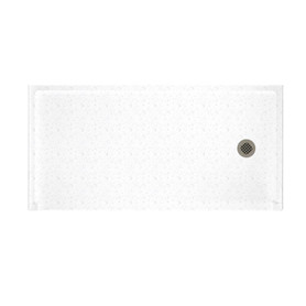 30.1875-in D x 60.375-in W x 4.1875-in H Solid Surface Shower Base with Right-Hand Drain in Arctic Granite