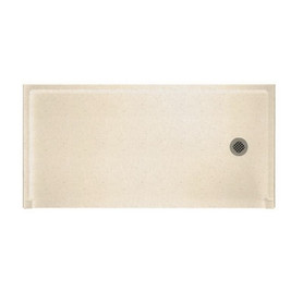 30.1875-in D x 60.375-in W x 4.1875-in H Solid Surface Shower Base with Right-Hand Drain in Tahiti Sand