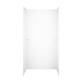 36-in D x 48-in W x 72-in H Solid Surface Shower Wall Surround in Arctic Granite