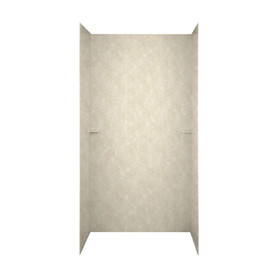 36-in D x 48-in W x 72-in H Solid Surface Shower Wall Surround in Cloud Bone