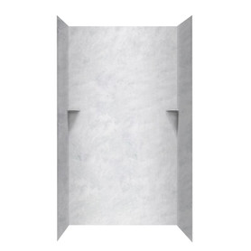 36-in D x 48-in W x 96-in H Solid Surface Shower Wall Surround in Ice