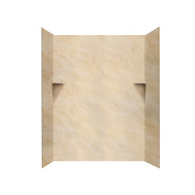 36-in D x 60-in W x 72-in H Solid Surface Shower Wall Surround in Golden Steppe