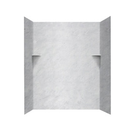 36-in D x 60-in W x 72-in H Solid Surface Shower Wall Surround in Ice
