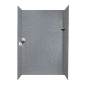 36-in D x 62-in W x 96-in H Solid Surface Shower Wall Surround in Night Sky