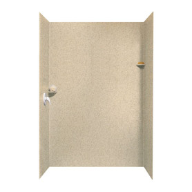 36-in D x 62-in W x 96-in H Solid Surface Shower Wall Surround in Bermuda Sand