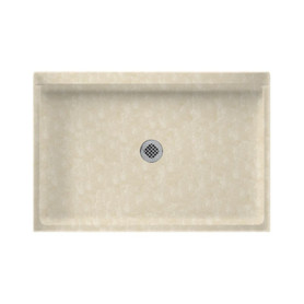 48.375-in W x 32.188-in D x 5.5-in H Solid Surface Shower Base in Cloud Bone