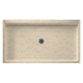 60.375-in D x 34.188-in W x 5.5-in H Solid Surface Shower Base in Tahiti Desert