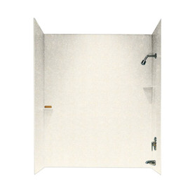 Swan SS-60-3-168 30-in D x 60-in W x 60-in H Solid Surface Bathtub Wall Kit in Baby's Breath