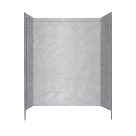32-in D x 60-in W x 60-in H Solid Surface Bathtub Wall Kit in Tundra