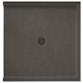 38.375-in D x 37.188-in W x 3.75-in H Solid Surface Shower Base in Night Sky