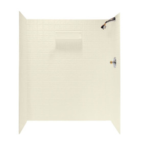 36-in D x 64.75-in W x 71.625-in H Veritek Shower Wall Surround in Bone