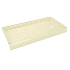 30-in L x 60-in W x 5.5-in H Shower Base in Bone