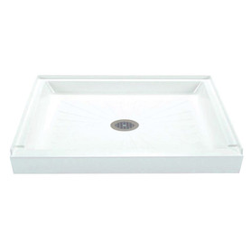 32-in L x 54-in W x 4.5-in H Shower Base in White