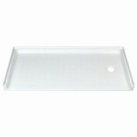 360R 30-in L x 60-in W x 4-in H Shower Base in White 